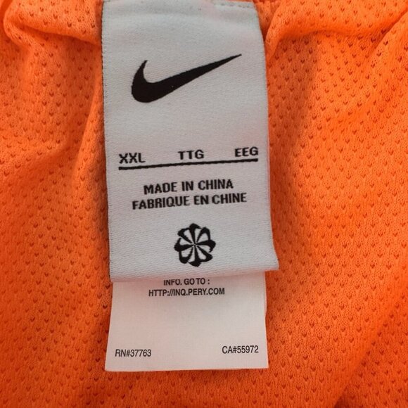 Nike Men’s XXL Swim Shorts Solid Icon 5” Inseam Bright Orange Floral Drawstring - Picture 3 of 10